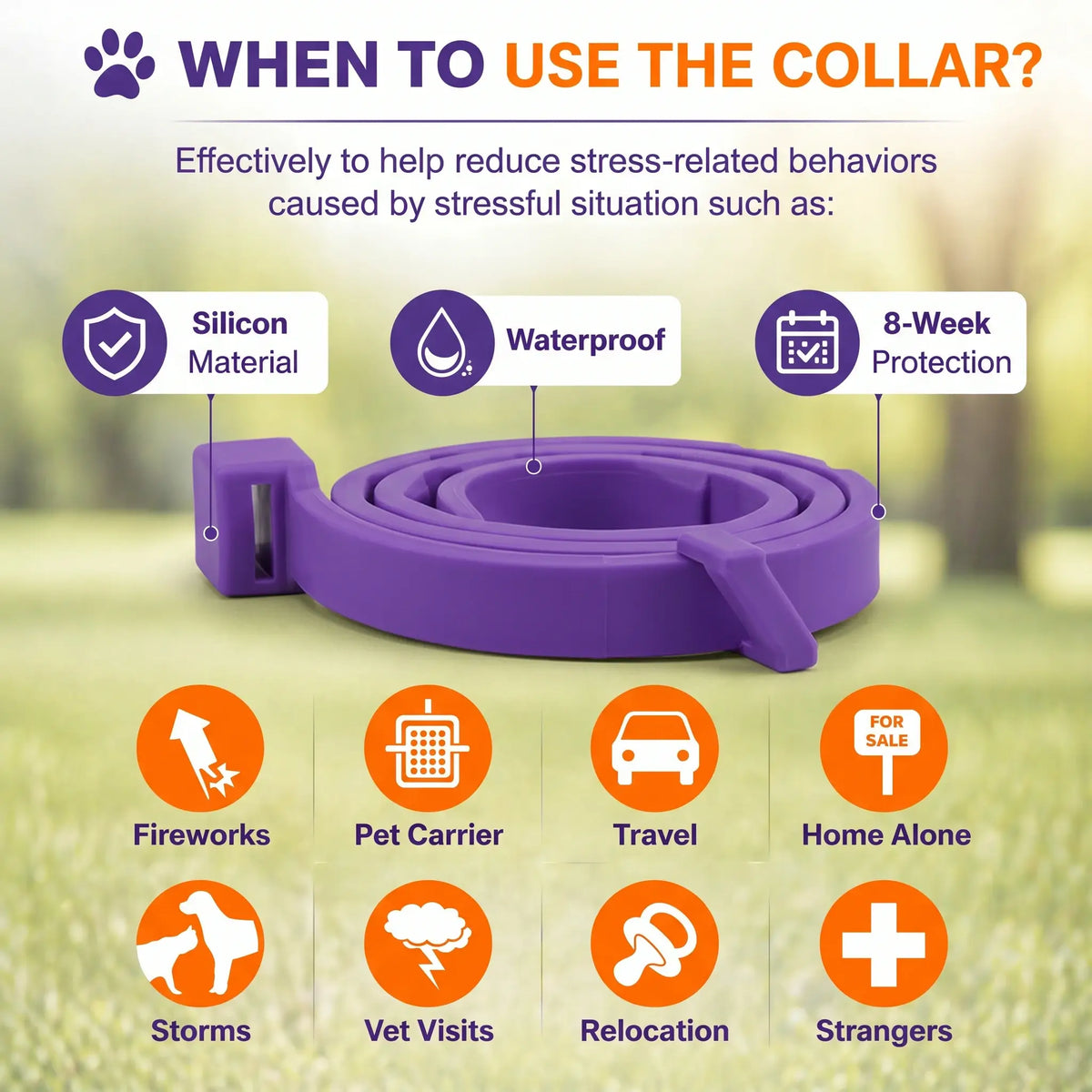 Wooflo Calm Collar™ — Pheromone Anxiety Relief for Dogs